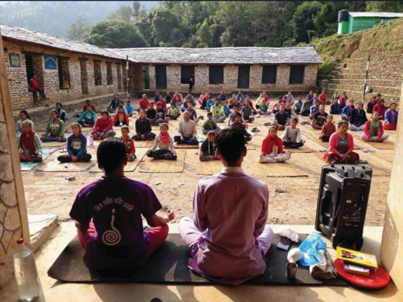 Yogic spiritual practice at the ashram